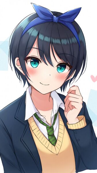 파일:Sarashina-ruka-kanojo-okarishimasu-short-hair-aqua-eyes-anime.jpeg